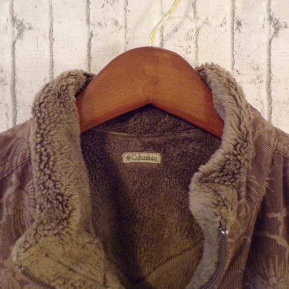 Columbia Women's Fleece Lined Corduroy Reversible Vest. Light Brown. EUC - Picture 7 of 10